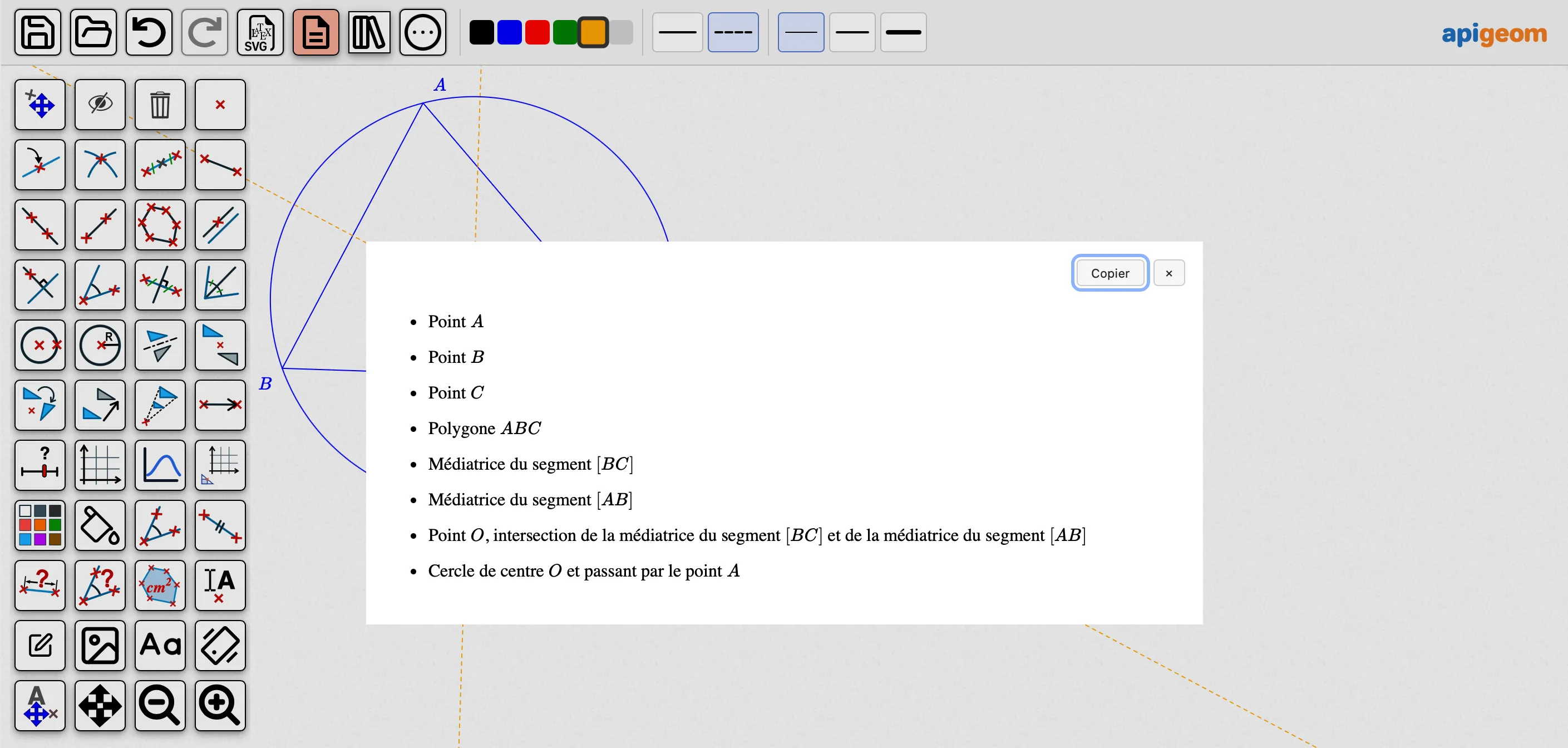 Programme de construction apigeom